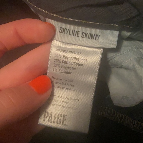 Paige Cassie Skyline Skinny Size 27 Mid Rise Dark Wash  Jeans - Picture 11 of 11